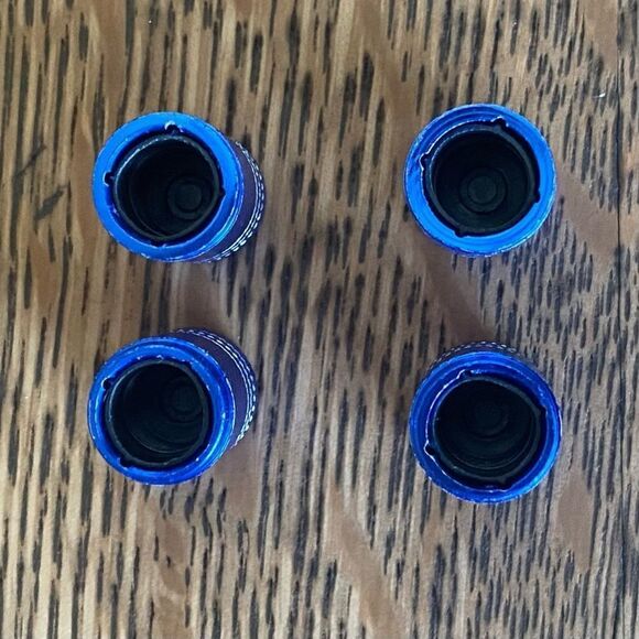NWT New 4 Blue Mazda Wheel Air Valve Stem Cap: 3 6 9 CX-5 MX-5 CX-9 RX-7 Miata - Picture 4 of 5